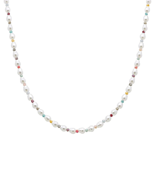 Fresh Water Pearl & Glass Bead Short Necklace