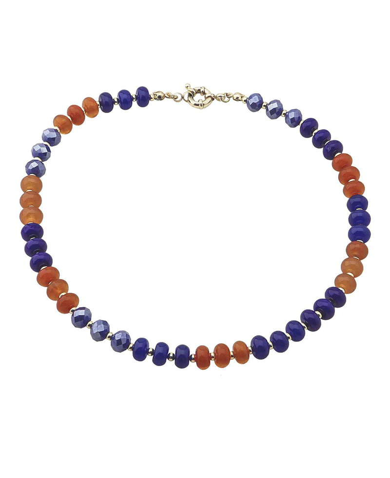 Multi Stone Short Necklace