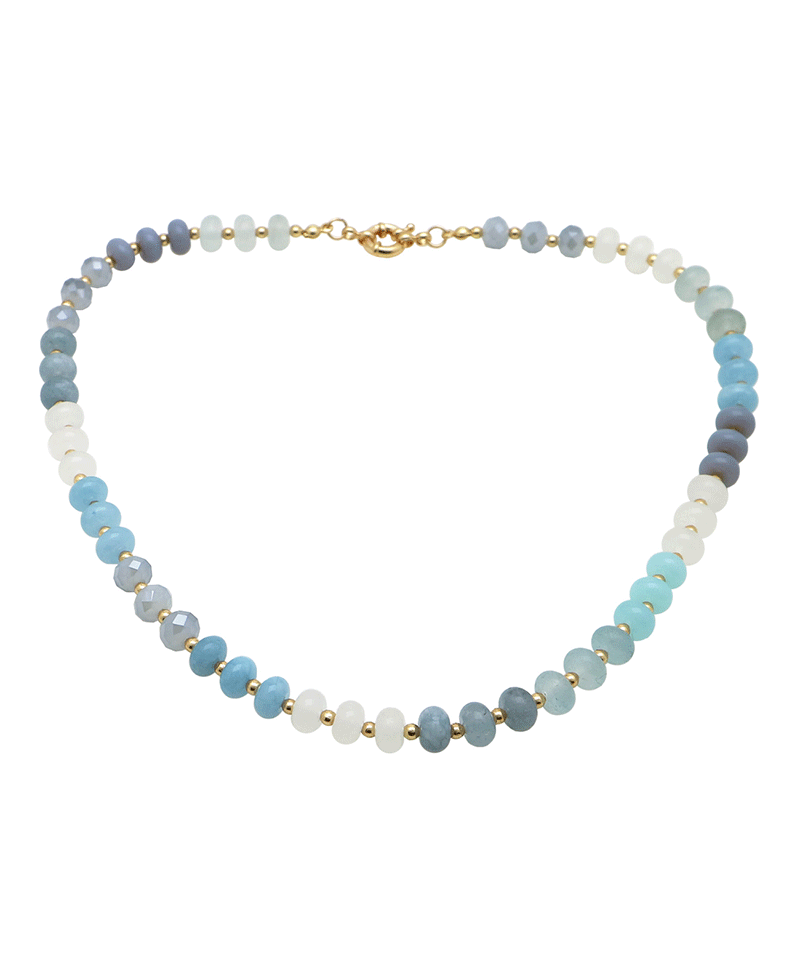 Multi Stone Short Necklace