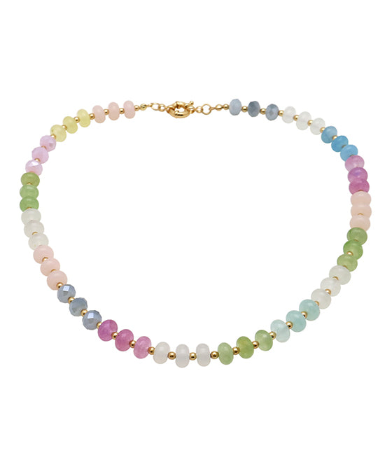 Multi Stone Short Necklace