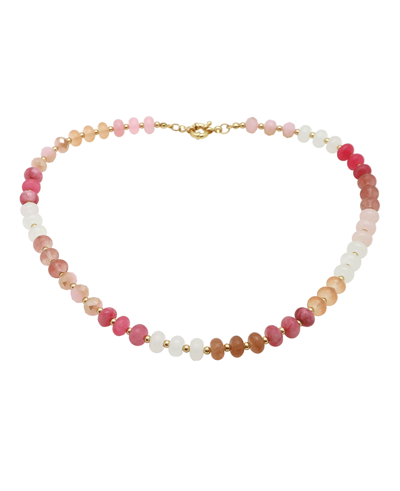 Multi Stone Short Necklace