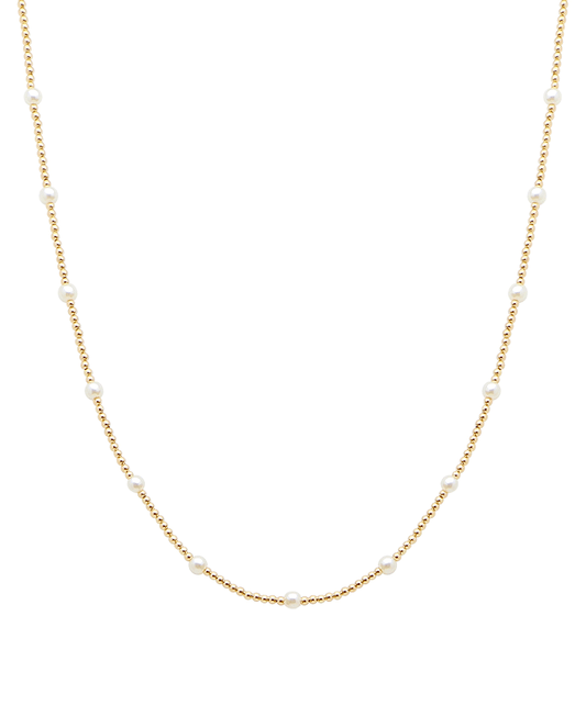 CCB Ball & Pearl Short Necklace