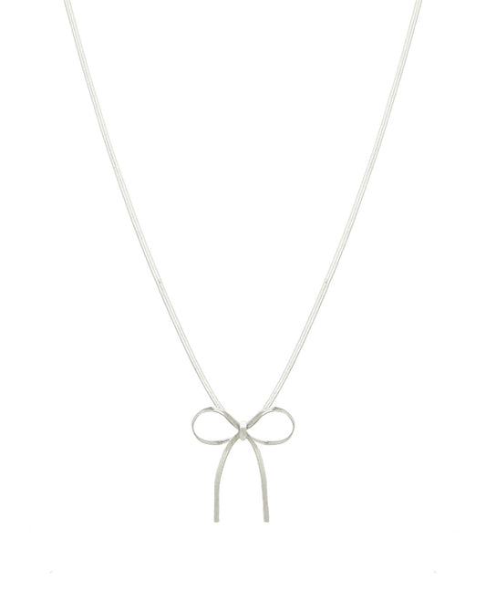 Chain Bow Short Necklace