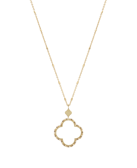 Clover Glass Wrapped Necklace