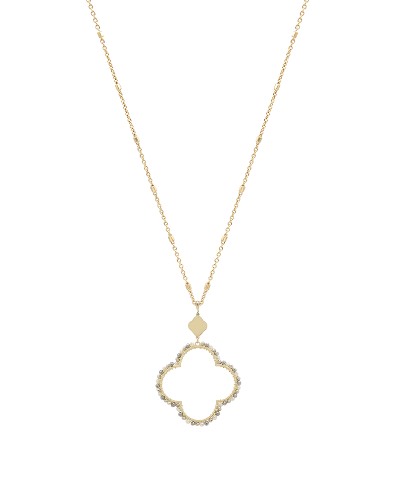 Clover Glass Wrapped Necklace