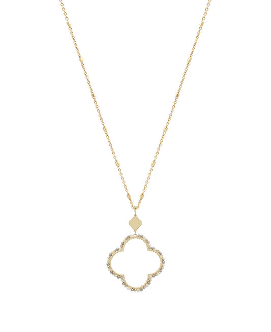 Clover Glass Wrapped Necklace