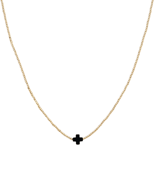 Cross Accent Short Necklace