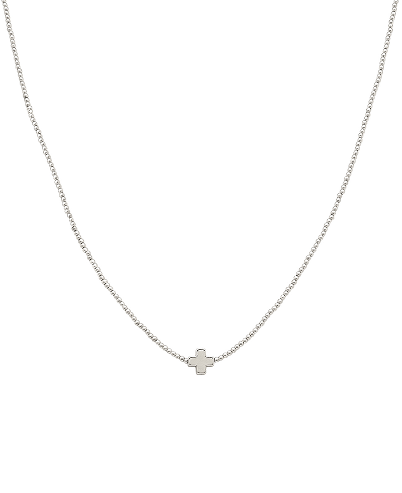 Cross Accent Short Necklace