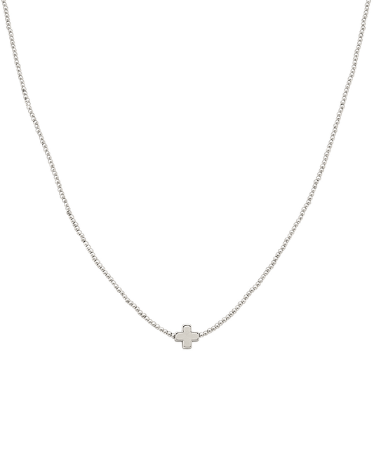Cross Accent Short Necklace