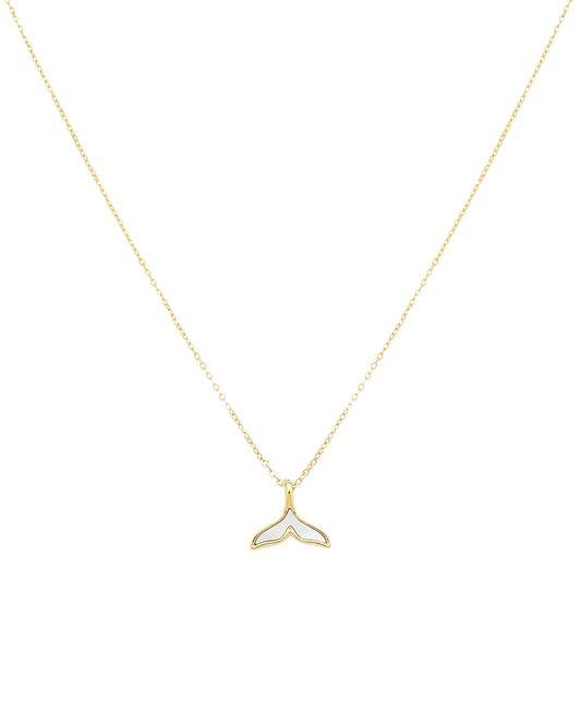 Whale Tale Gold Dipped Short Necklace