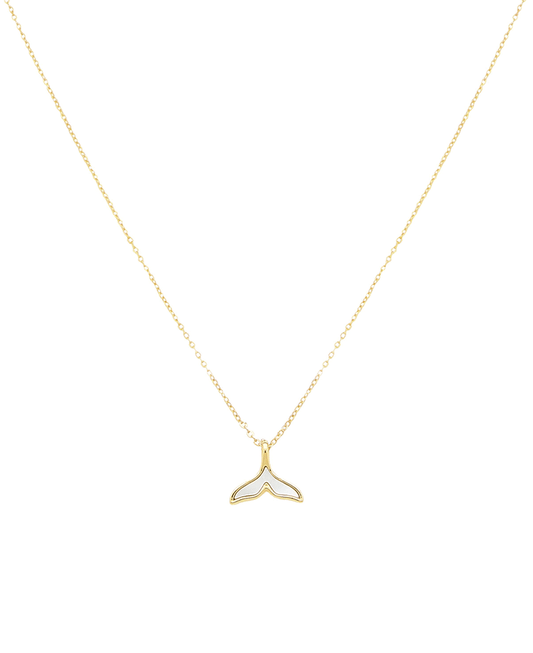 Whale Tale Gold Dipped Short Necklace
