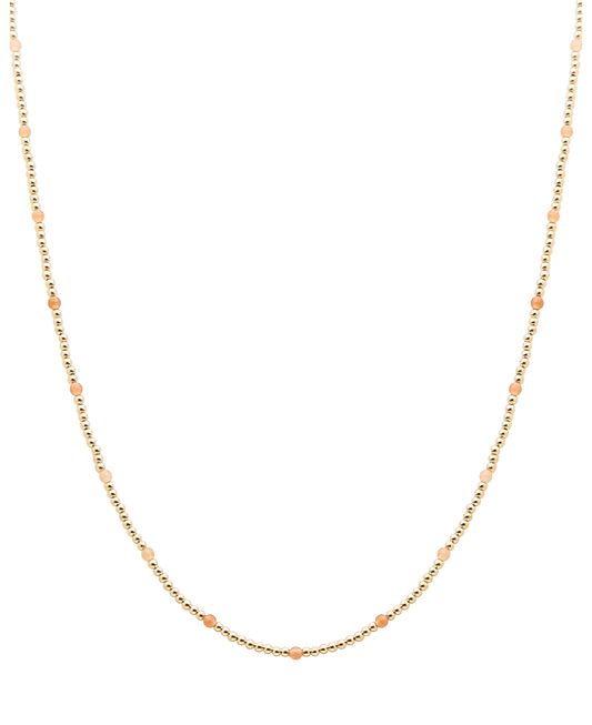 Stone & CCB Ball Short Necklace