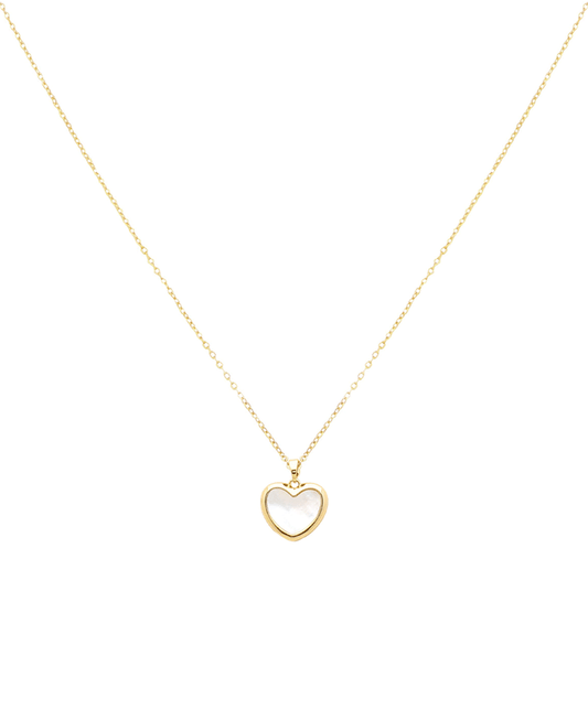 Heart Gold Dipped Short Necklace