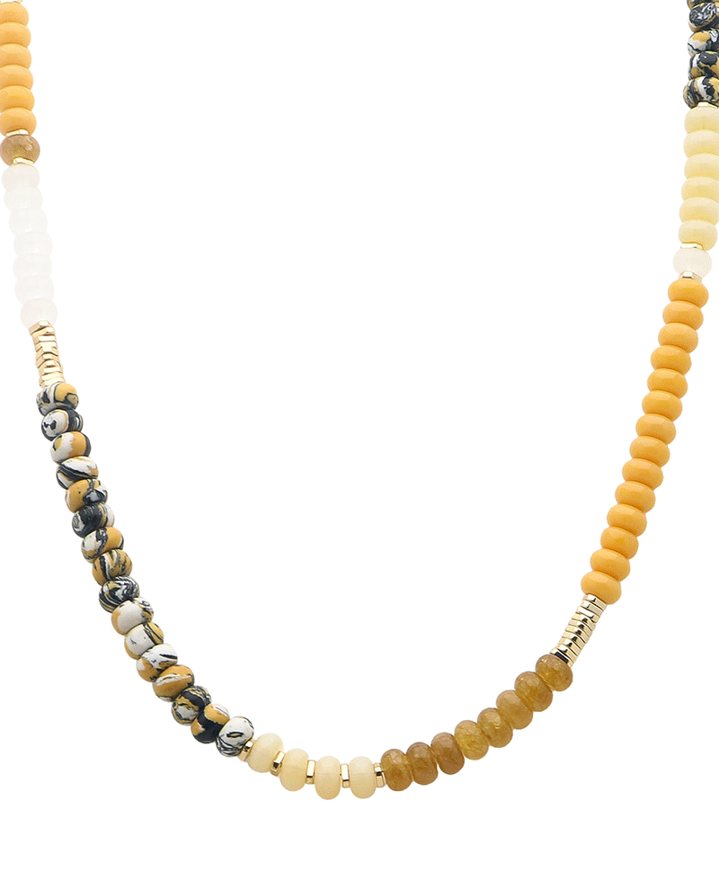 Glass Beads Short Necklace
