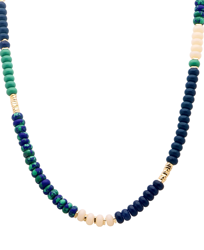 Glass Beads Short Necklace