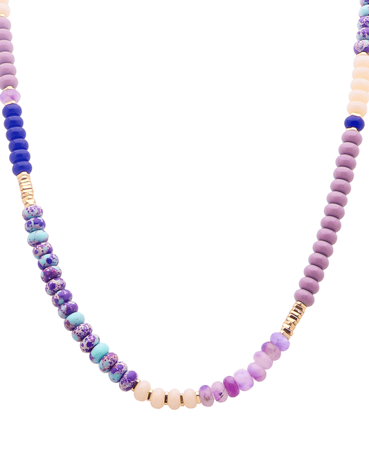 Glass Beads Short Necklace