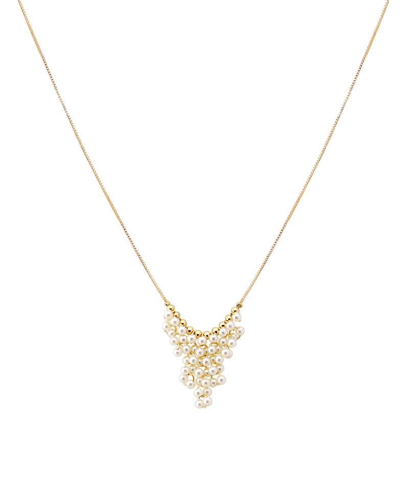 Pearl Cluster Short Necklace