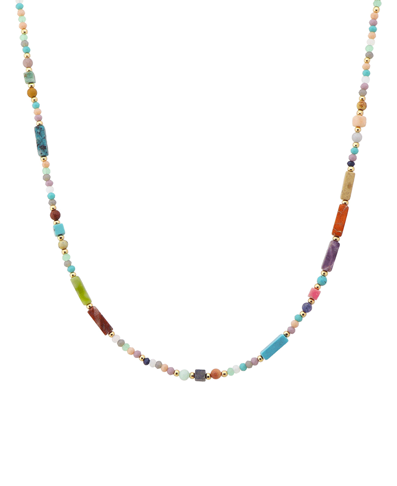 Multi Bead Short Necklace