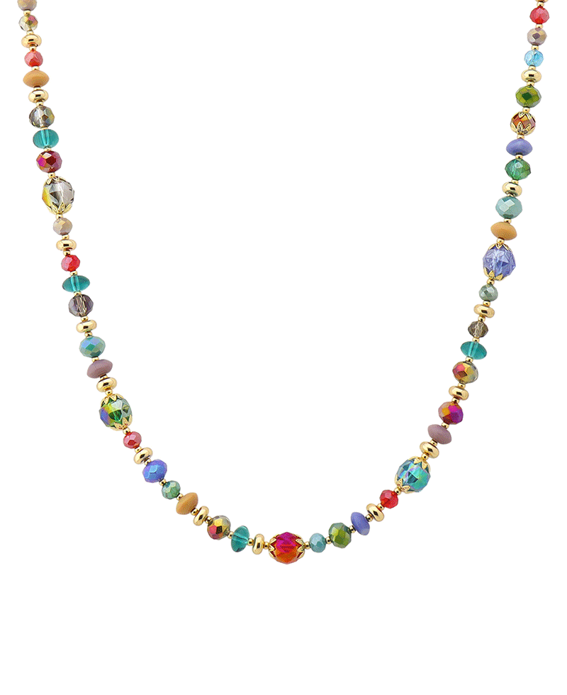 Multi Bead Short Necklace