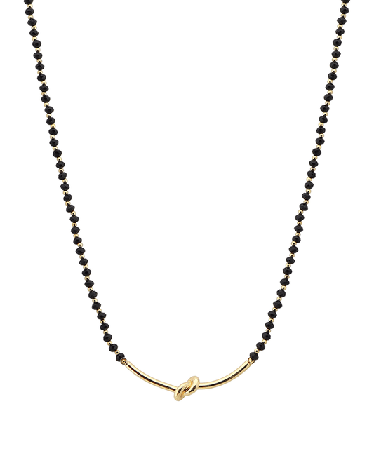 Knot Accent Bead Short Necklace