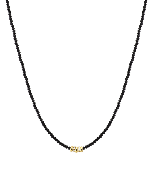 Small Round Metal Accent Stone Short Necklace
