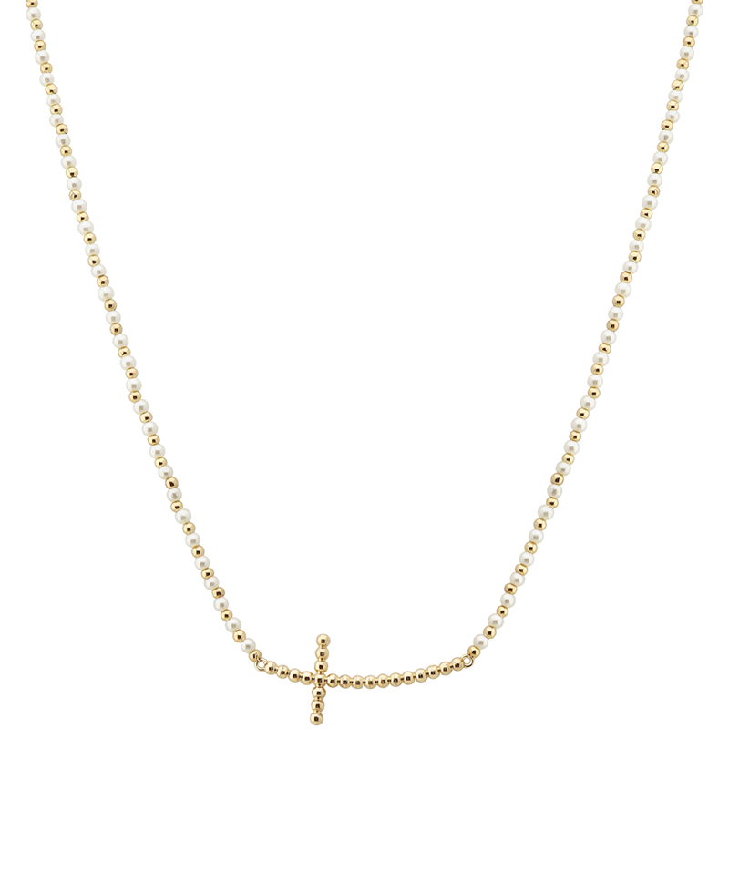 CCB Cross Multi Bead Short Necklace