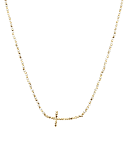 CCB Cross Multi Bead Short Necklace