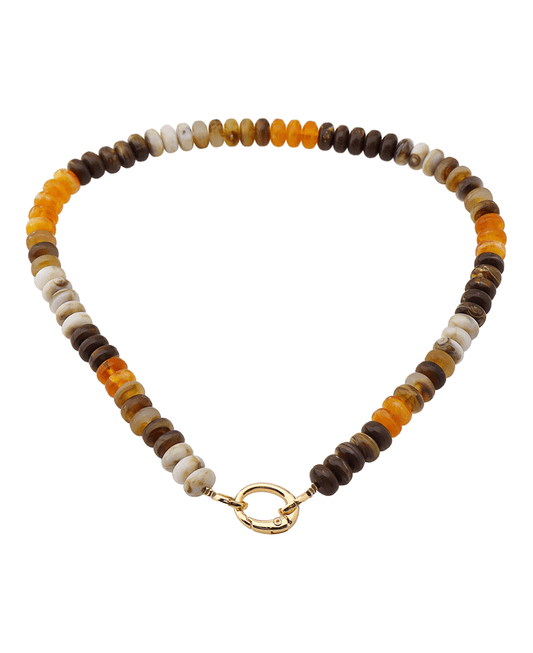 Multi Color Bead Short Necklace