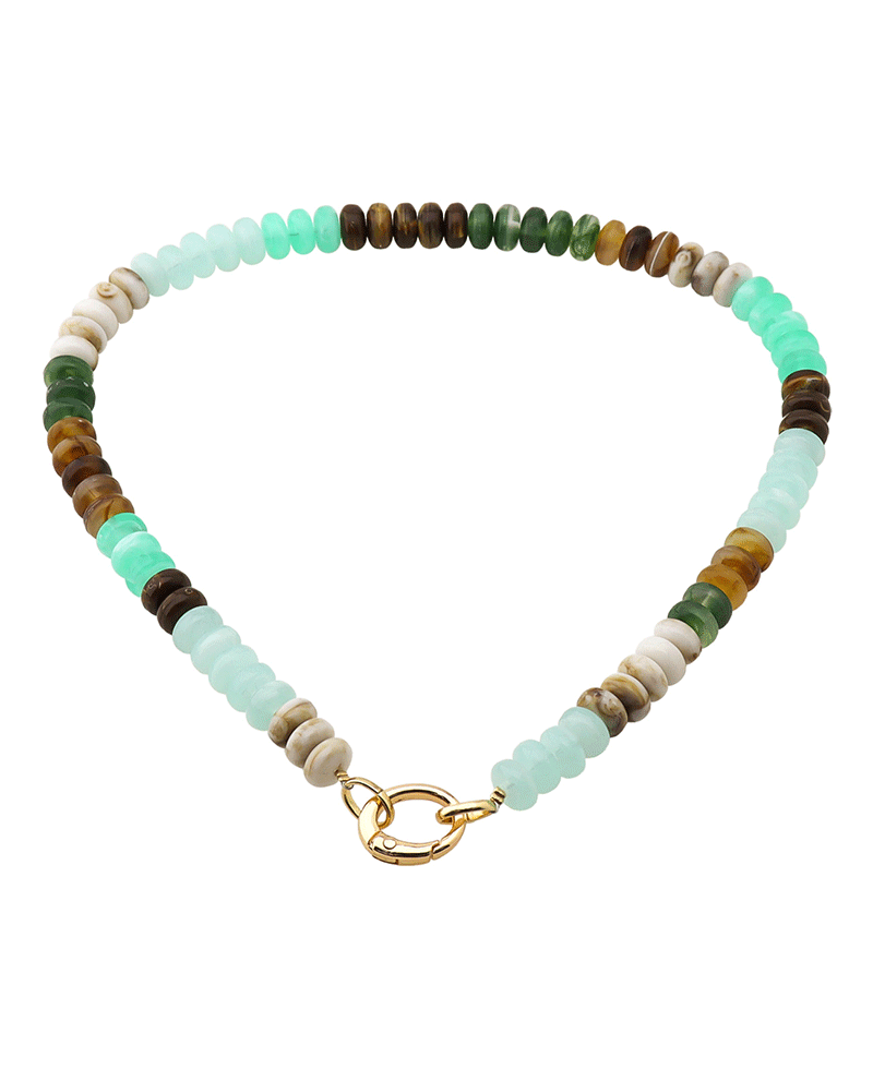 Multi Color Bead Short Necklace