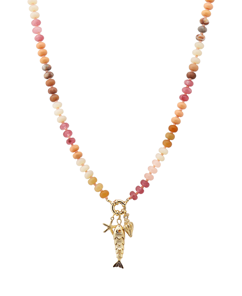 Fish w/ Charms Short Necklace