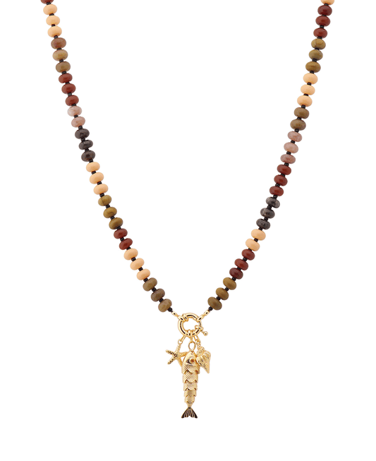 Fish w/ Charms Short Necklace