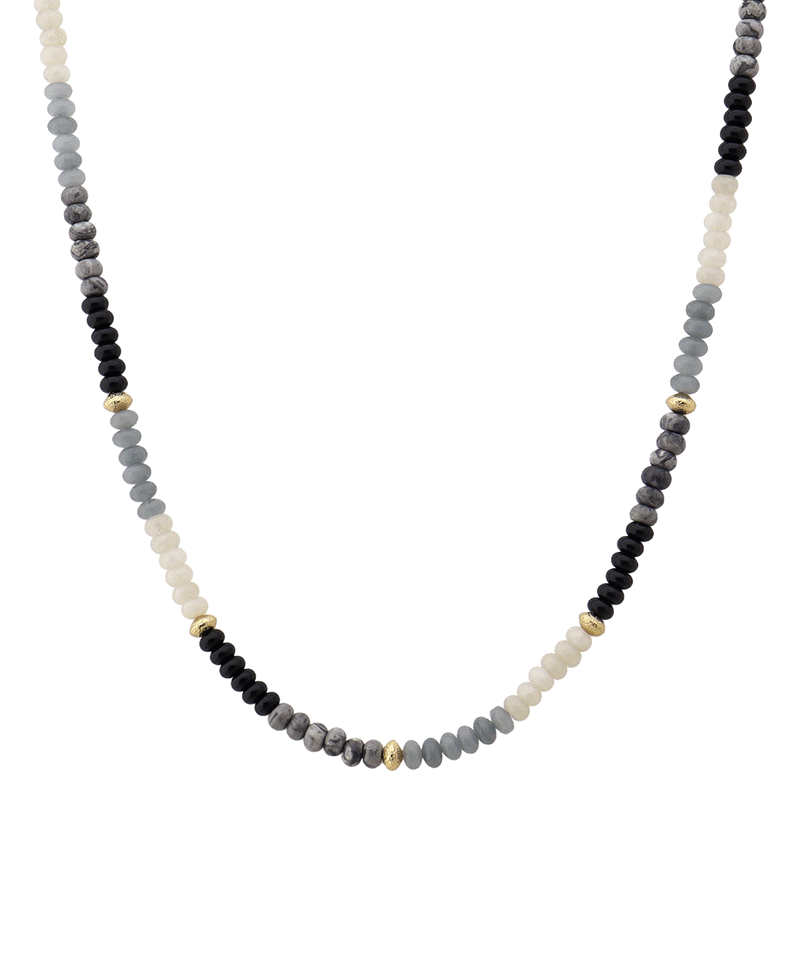 Stone Bead Short Necklace