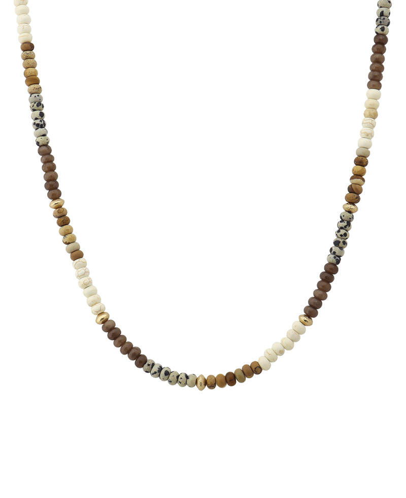 Stone Bead Short Necklace