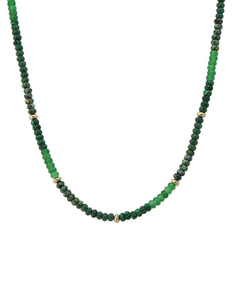 Stone Bead Short Necklace