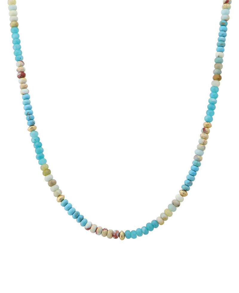 Stone Bead Short Necklace