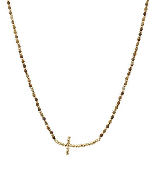 CCB Cross Multi Bead Short Necklace