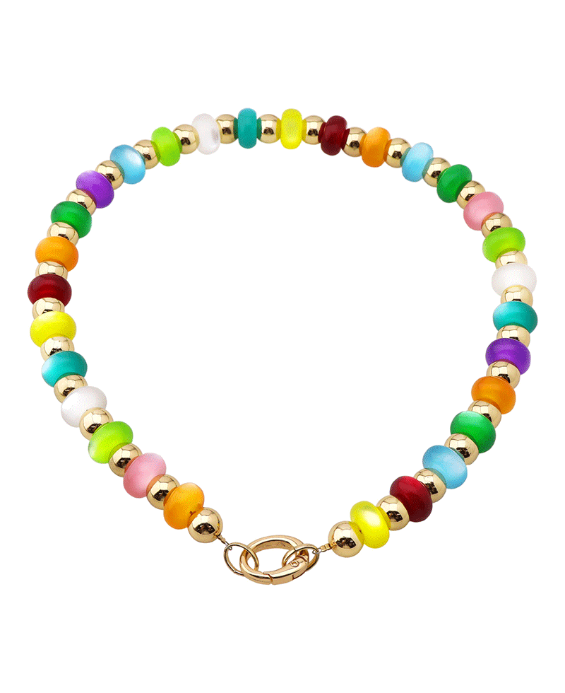 Multi Bead w/ Clasp Short Necklace