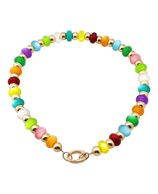 Multi Bead w/ Clasp Short Necklace