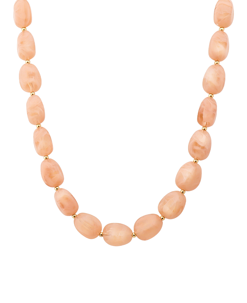 Marble Bead Short Necklace