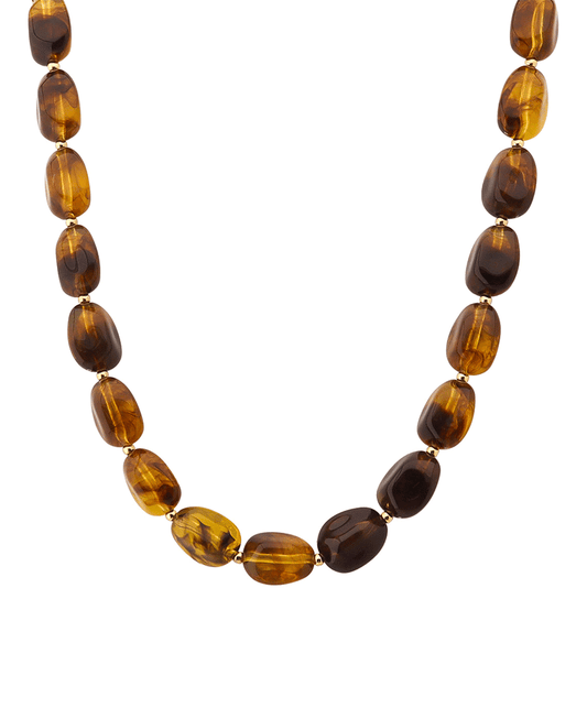 Marble Bead Short Necklace