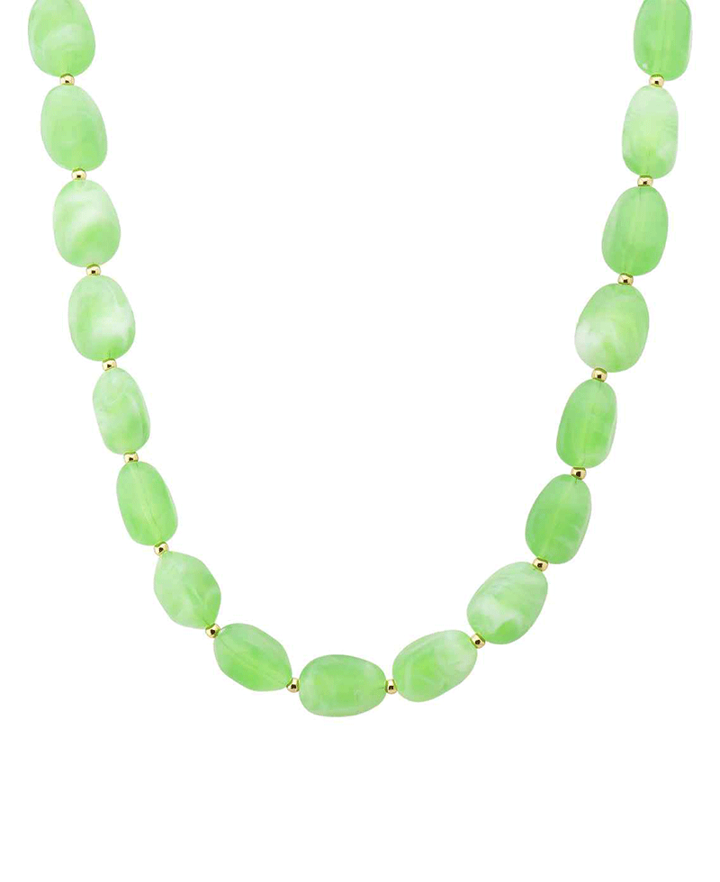 Marble Bead Short Necklace
