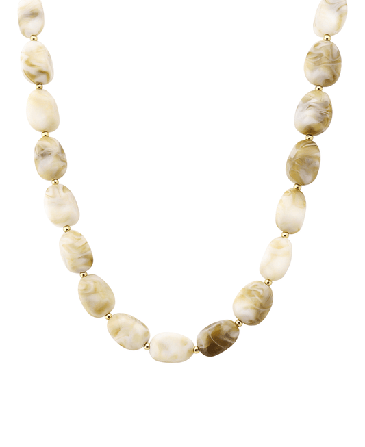 Marble Bead Short Necklace
