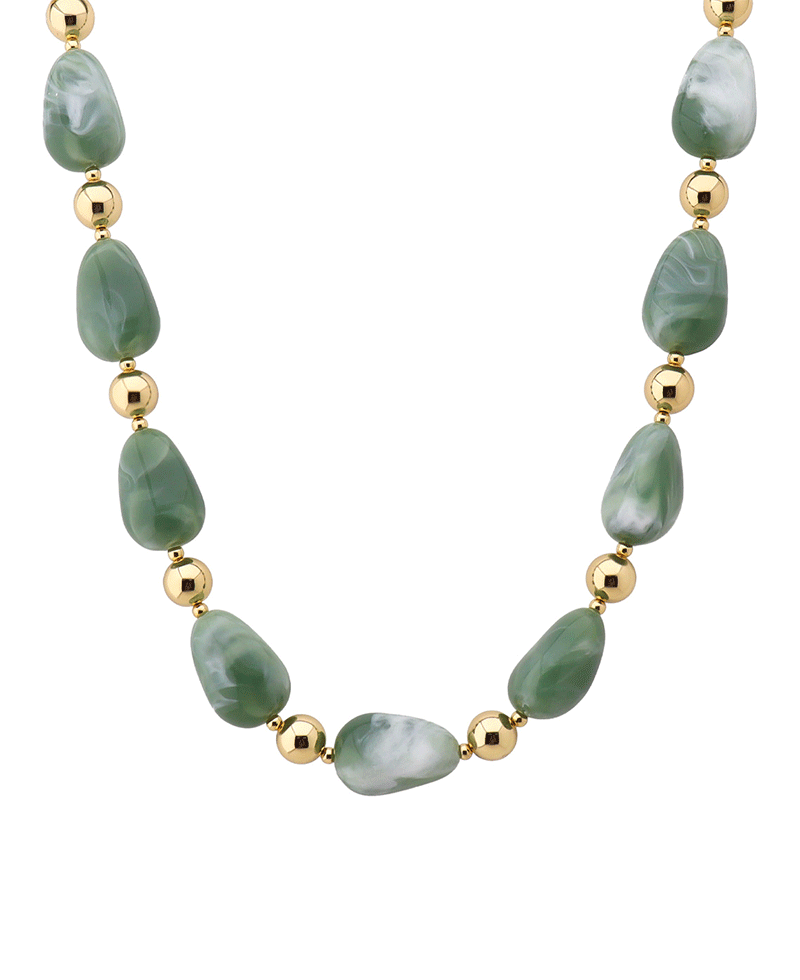 Resin & CCB Short Necklace