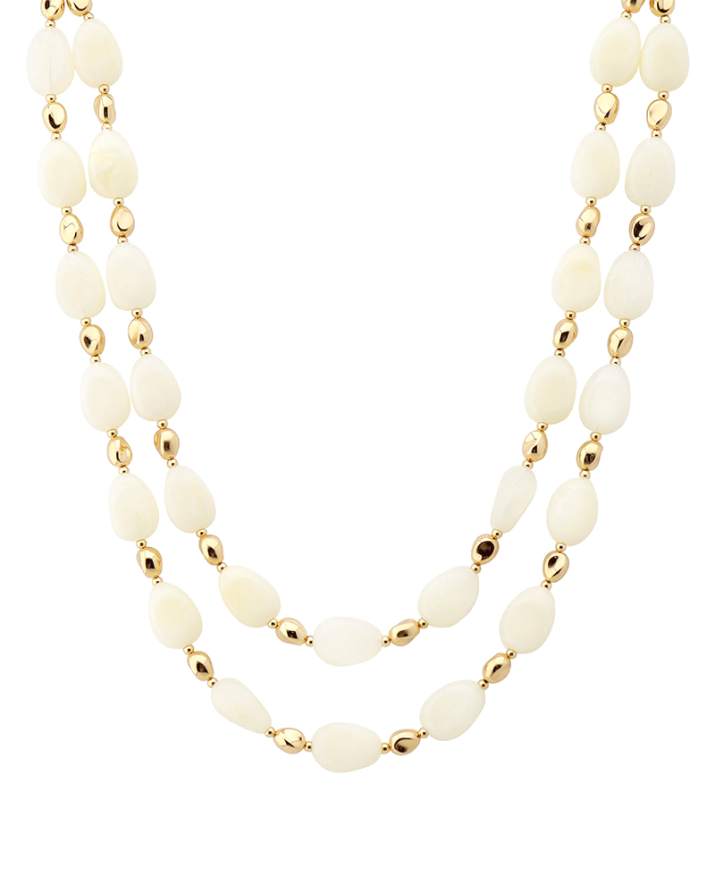 Layered Resin & CCB Short Necklace