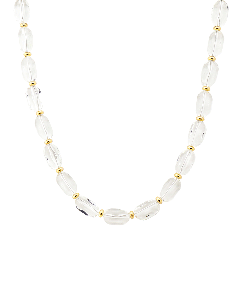 Faceted Crystal Short Necklace