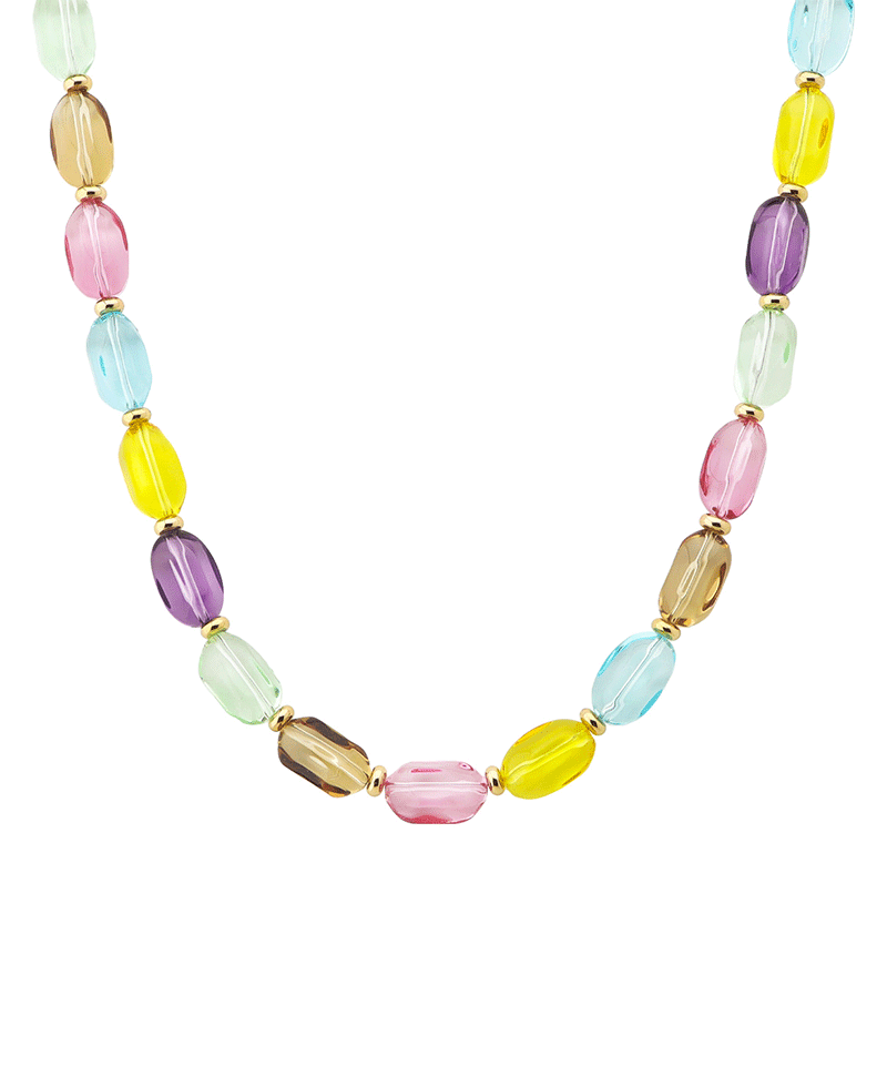 Faceted Crystal Short Necklace