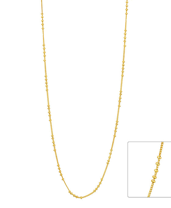 Brass Gold-Dip Chain Short Necklace