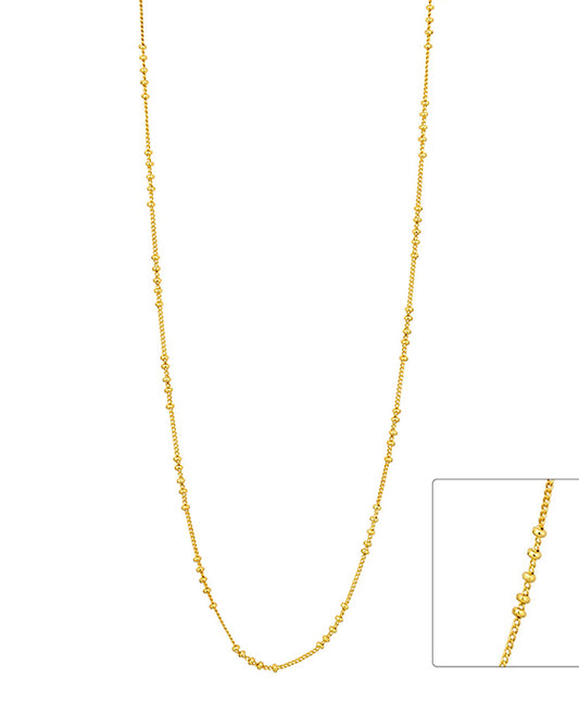 Brass Gold-Dip Chain Short Necklace