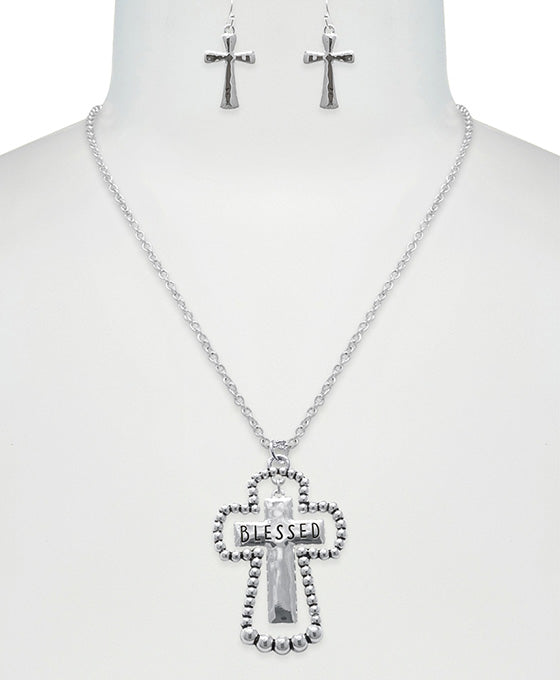 Blessed Cross Necklace Set