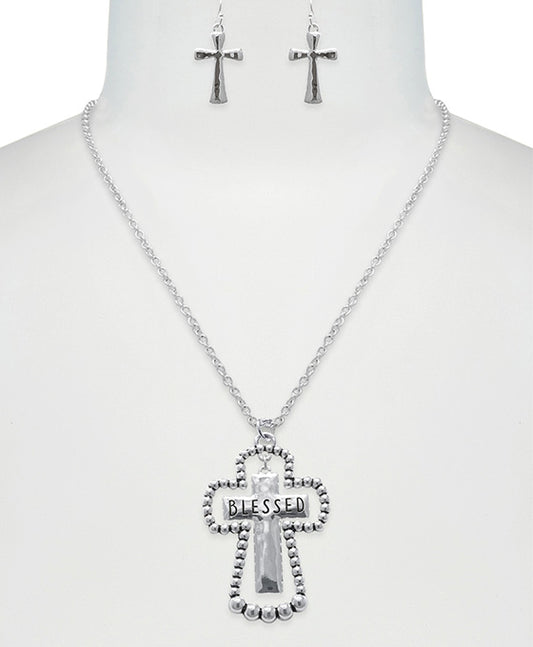 Blessed Cross Necklace Set